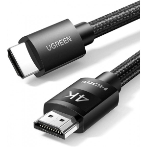 Кабель HDMI UGREEN HD119 4K HDMI Male to Male Braided 2m Black (40101)