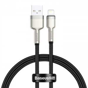 Кабель синхронізації даних Baseus Cafule Series Metal USB to Lightning 2.4A 0.25 m Black (CALJK-01) офіційний магазин