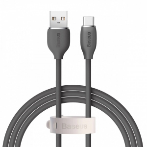 Кабель синхронізації даних Baseus Jelly Liquid Silica Gel USB to Type-C 100W 1.2 m Black (CAGD010001)