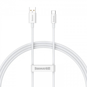 Кабель синхронізації даних Baseus Superior Series USB to Type-C 100W 1 m White (CAYS001302) Київ