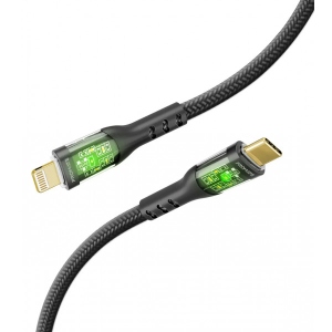 Кабель синхронізації даних Promate Type-C-Lightning (Transline-ci.Black)