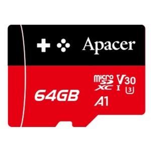 Карта пам'яті Apacer microSDXC 64GB UHS-I/U3 Class 10 (AP64GMCSX10U7-RAGC)
