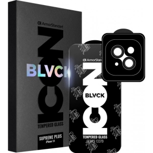 Захисне скло для смартфону Armorstandart Supreme Plus Black Icon for Apple iPhone 14 (ARM68071)