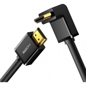 Кабель HDMI UGREEN HD103 HDMI Cable Right Angle 90 Degree 2m Black (10173)