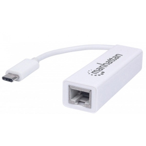 Перехідник USB-C - Ethernet Intracom RJ45 1000 Mb Manhattan (507585)