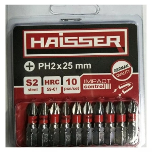 Біта для викрутки Haisser PH2х 25 мм 10 шт. (2712701) в інтернет-магазині