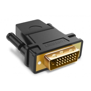 Перехідник DVI - HDMI UGREEN DVI 24+1 Male to HDMI Female Adapter Black (20124)