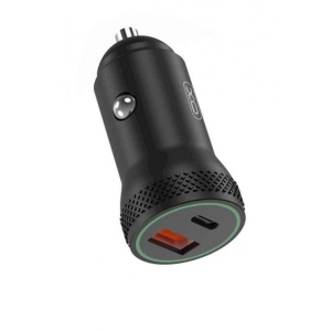Автомобільний зарядний пристрій XO 1 USB QC 3.0 + Type-C PD 18W Black (CC33-BK)