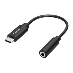 Перехідник аудіо Hama USB-C / Stereo Jack 3.5мм Black (00200318) офіційний магазин