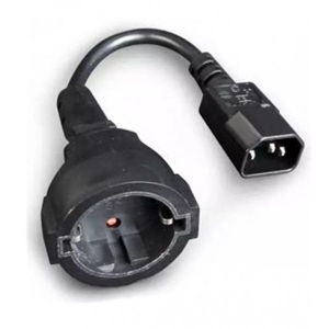 Кабель живлення Atcom С14 (M) - Schuko (F) 20 см Black (10014)