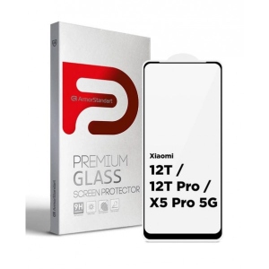 Захисне скло для смартфону Armorstandart Full Glue Curved for Xiaomi 12T / 12T Pro / Poco X5 Pro 5G Black (ARM62878)