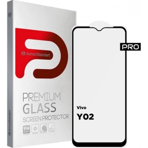 Захисне скло для смартфону Armorstandart Pro for Vivo Y02 Black (ARM66005)