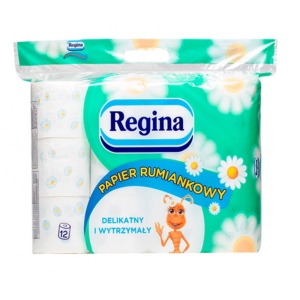 Туалетний папір Regina Camomile FSC ромашка 3 шари 12 рулонів (8004260268530) інтернет-магазин