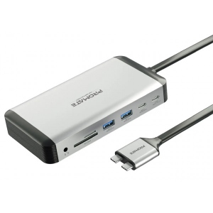 Хаб USB Promate 13-в-1 для MacBook Versahub-mst Grey