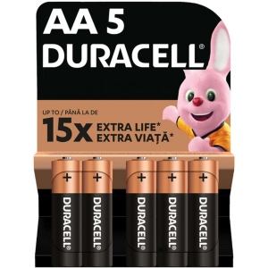 Батарейка тип AA Duracell Basic AA (LR6) 1.5V 5 шт. (5000394047006)