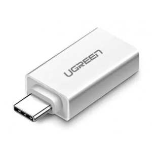 Перехідник UGREEN US173 USB Type-C to USB 3.0 Female OTG Adapter White (30155)
