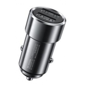 Автомобільний зарядний пристрій WK WP-C25 2USB Silver (6941027612118)