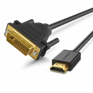 Кабель HDMI UGREEN HD106 HDMI to DVI 1m Black (30116)