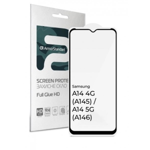 Захисне скло для смартфону Armorstandart Full Glue HD for Samsung A14 4G (A145) / A14 5G (A146) Black (ARM66198)