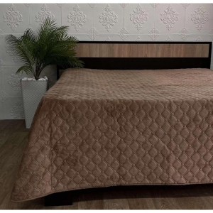 Покривало двоспальне ТЕП Velour 180х240 см Капучіно/Ромб круглий (4-00516_22384)