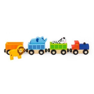 Залізнична техніка набір Viga Toys Поїзд-зоопарк (50822)