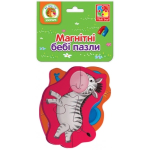 Пазли магнітні (до 2 років) Vladi Toys Слоник і зебрік (рус) (VT3208-08)