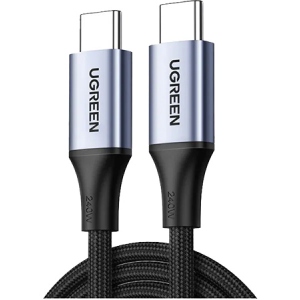 Кабель синхронізації даних UGREEN US535 USB-C to USB-C 240W PD Fast Charging 2m Space Gray (90440)
