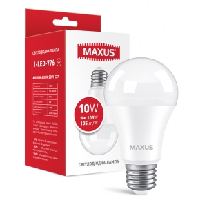 Лампочка світлодіодна Maxus A60 10W 4100K 220V E27 (1-LED-776)