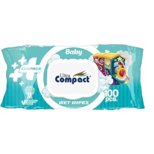 Серветки вологі для дітей Ultra Compact ECOPACK з клапаном 100 шт. (8697420534721)