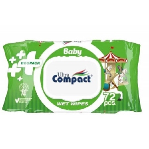 Серветки вологі для дітей Ultra Compact ECOPACK з клапаном 72 шт. (8697420534714)