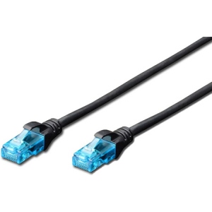 Кабель патч-корд Digitus CAT 5e UTP 0.5m Black (DK-1511-005/Black)