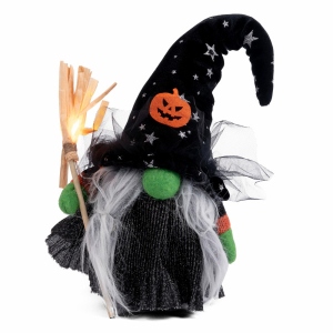 Декор Halloween YES! Fun Відьмочка 35 см LED мітла (974480)