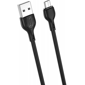Кабель синхронізації даних XO NB200 2.1A micro 1m Black (6920680878109)