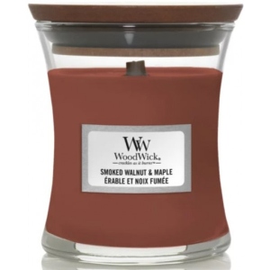 Свічка скло Woodwick Mini Smoked Walnut & Maple (Копчений горіх і клен) 85г (1694656E)