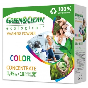 Пральний порошок Green&Clean Professional д/кольор.речей 1,35 кг., 18 циклів