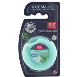 Зубна нитка Splat Professional Dental Floss Mint & Silver м'ятна з волокнами срібла 30 м (3800237400065)