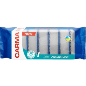 Набір губок поролонових для миття посуду Carma Хвилька 6 шт. (4823098414575)