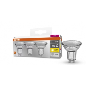 Лампочка світлодіодна Osram LED GU10 4.3Вт 2700К 350Лм PAR16 3 шт. (4058075818392)