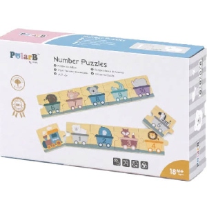 Пазли дерев'яні (3-4 роки) Viga Toys PolarB Числа і звірята (44071)