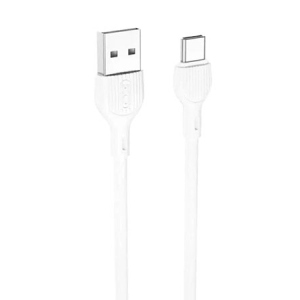 Кабель синхронізації даних XO NB200 2.1A type-c 1m White (6920680878079)