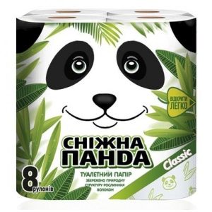 Туалетний папір Сніжна панда Классик 2сл, 8 шт. купити в Києві