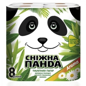 Туалетний папір Сніжна панда Арома 2сл, 8 шт.