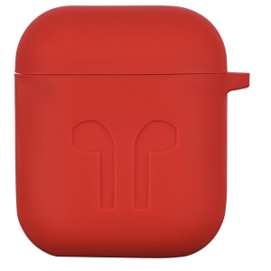 Чохол для навушників 2E for Apple AirPods Pure Color Silicone Imprint 1.5mm Rose Red (2E-AIR-PODS-IBSI-1.5-RRD)