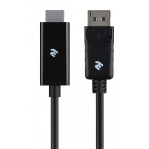 Кабель 2E Displayport - HDMI (AM/AM) Black 1.8m (2E-W1705)