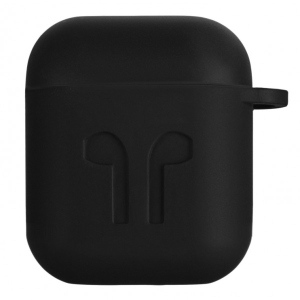 Чохол для навушників 2E for Apple AirPods Pure Color Silicone Imprint 1.5mm Black (2E-AIR-PODS-IBSI-1.5-BK)