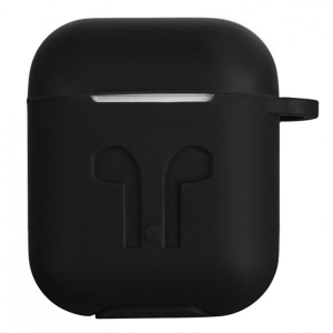 Чохол для навушників 2E for Apple AirPods Pure Color Silicone Imprint 3.0mm Black (2E-AIR-PODS-IBPCSI-3-BK)