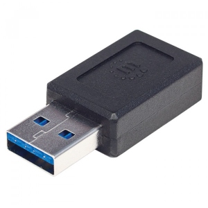 Перехідник аудіо Manhattan USB 3.1 Type-C (F) - USB3.0 Type-A (M) (354714) ціни