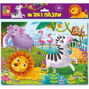 Пазли м'які (3-4 роки) Vladi Toys А4 "Зоопарк" 35 ел (укр) (VT1102-33)