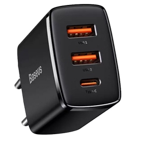 Мережевий зарядний пристрій Baseus 3xUSB 20W USB-C+USB-A (CCXJ-E01)