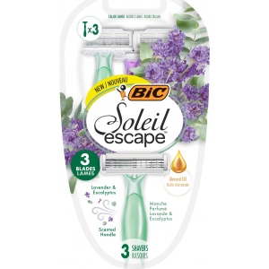Станок чоловічий одноразовий BIC Soleil Escape Лаванда 3 леза 3 шт. (3086123710856)